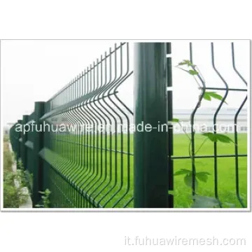 Fence a maglie a filo galvanizzato e rivestito in PVC